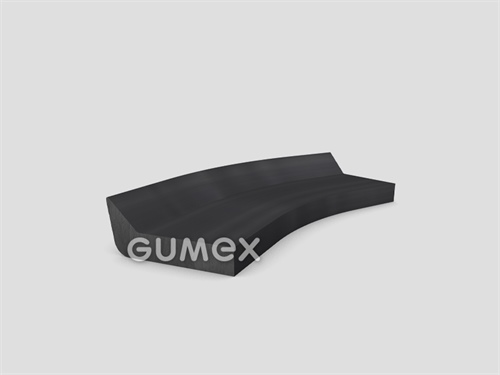 "L" Gummiprofil für Wasserbauten, 22x53mm, 70°ShA, EPDM, -40°C/+100°C, schwarz, 